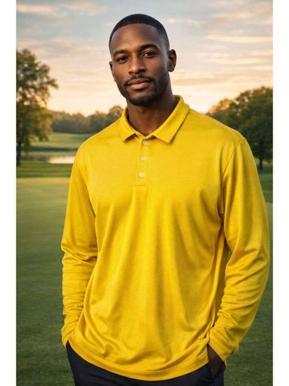 Nike Golf Sphere Dry Textured Shirt Yellow Textured XXL Collared Men's Active